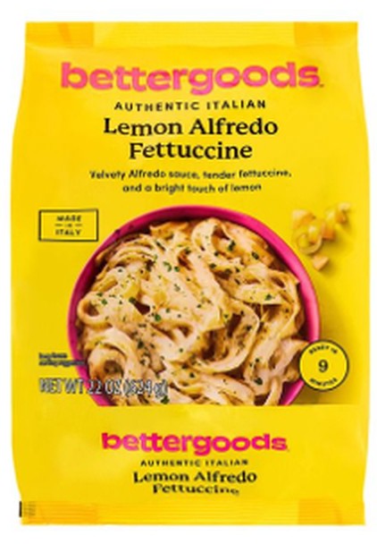 bettergoods Authentic Italian Lemon Alfredo Fettuccine front panel label