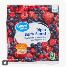 Great Value Triple Berry Blend bag